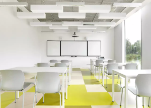 Rubber tiles in high school