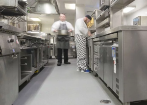 Suprasafe 25 R12 anti-slip floor for industrial kitchens