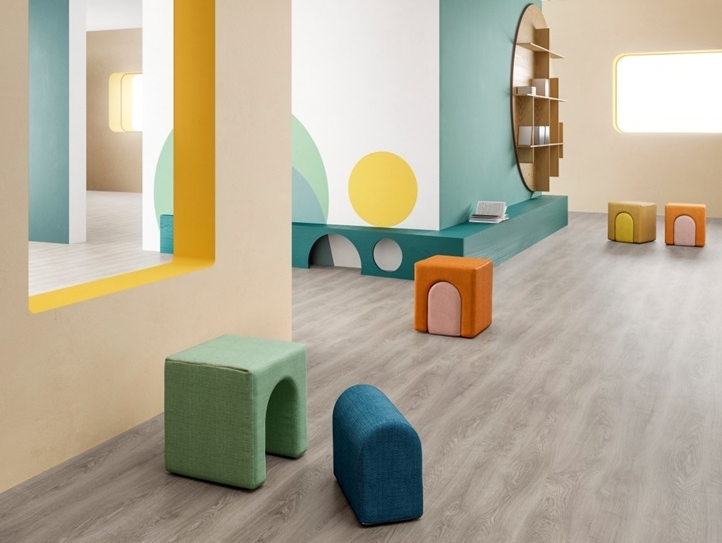 vinyl-vinyl-acoustic-floor-guardhouse-bosco-sound 3.4mm heterogeneous flooring for kindergartens and schools Bosco Sound